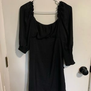 tie back silk dress